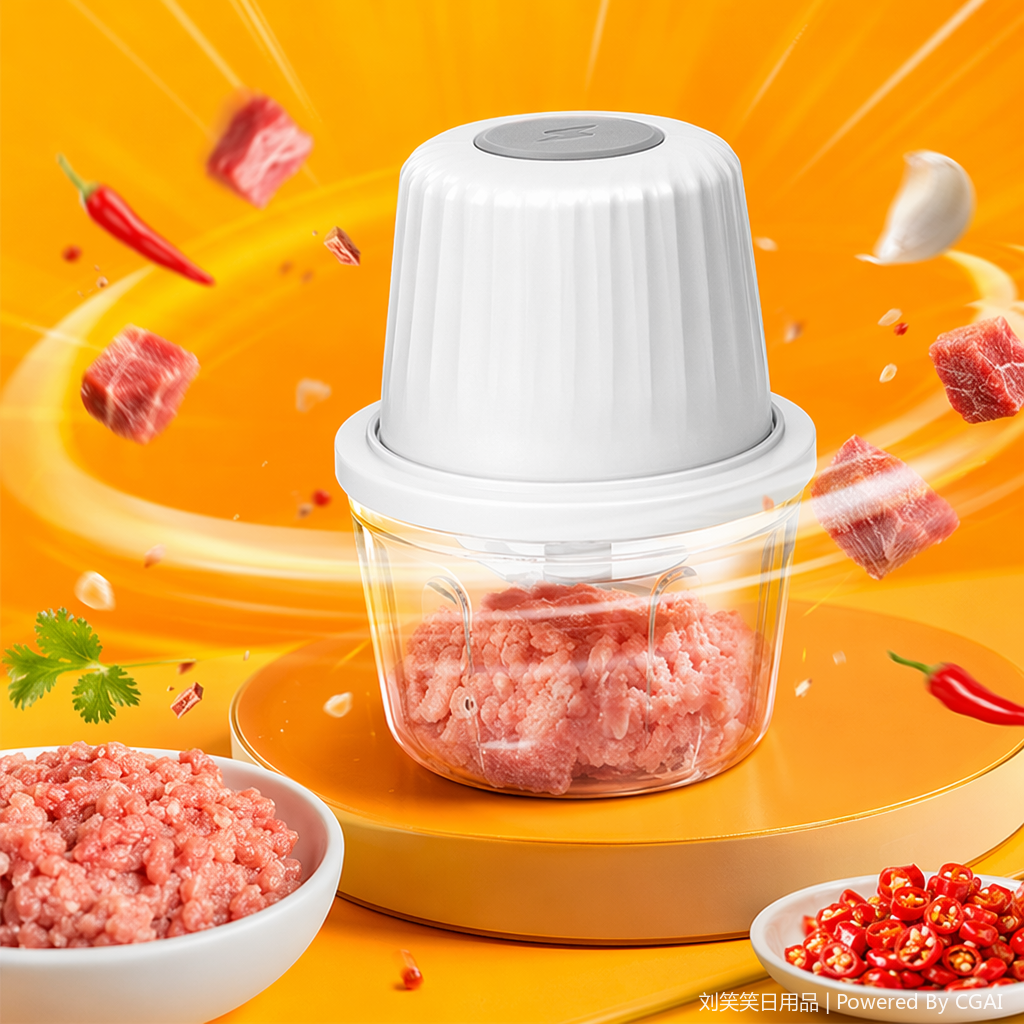 White meat primary processing mixer with transparent glass cup special equipment for mincing meat Specification image