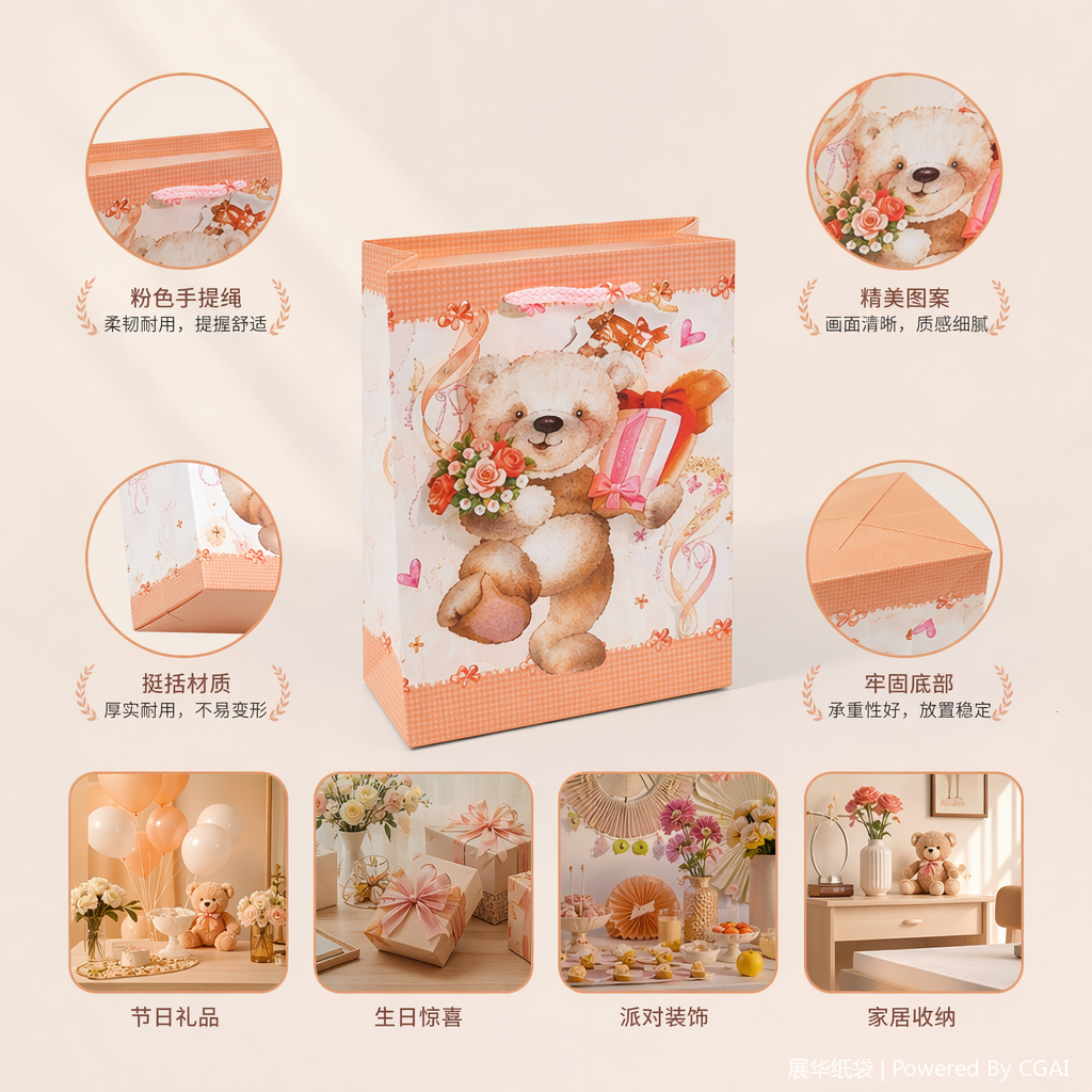 纸制礼盒手提外卖袋节日礼品包装跑步灯专用茉莉香型包装纸