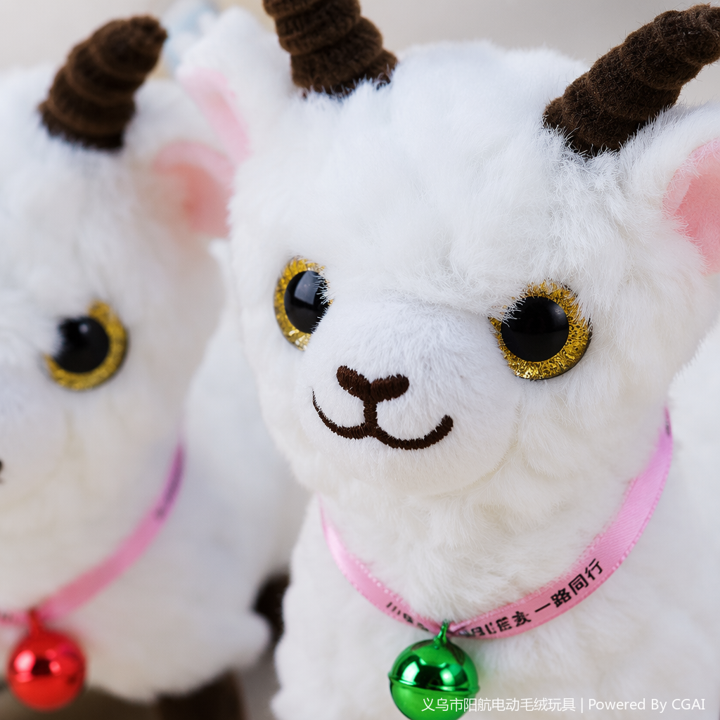 White plush goat doll, plush figurine, Qixi Festival gift, plush toy Application Scenario