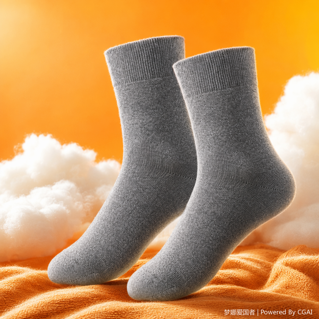 Light grey sporty casual cotton socks for men and women, long trendy socks, disposable men's socks Specification image