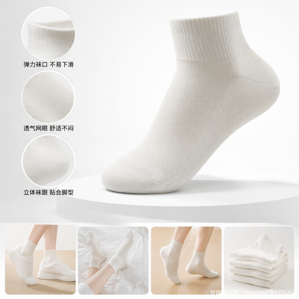 船袜隐形袜白色短袜男士儿童春夏卡通一次性短款百搭