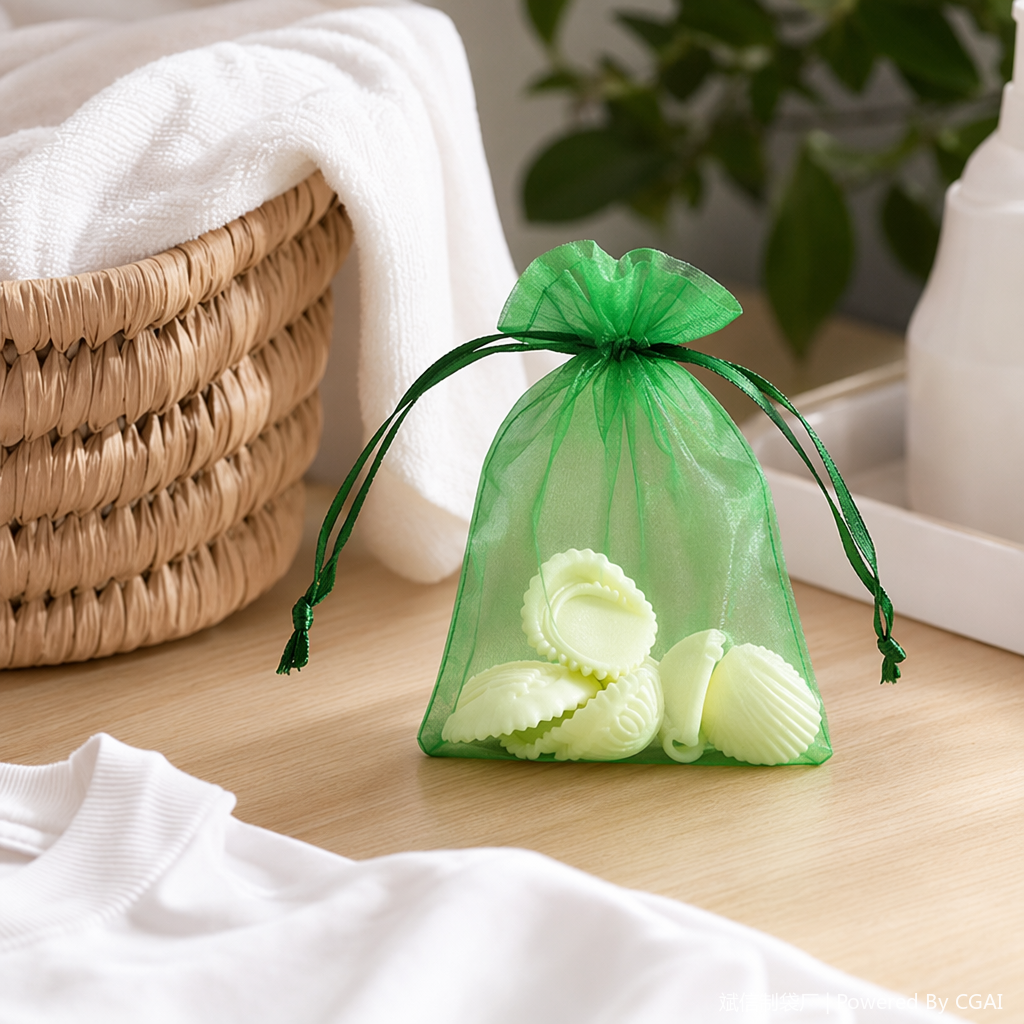 Shanshan Bag-making's organza drawstring bag for silk scarves is light and breathable details Picture