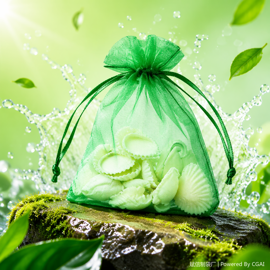 Shanshan Bag-making's organza drawstring bag for silk scarves is light and breathable Specification image