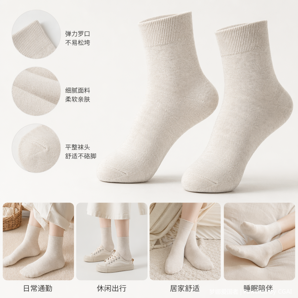 Off-white cotton invisible boat socks for men, children, spring and summer breathable short socks, versatile for one use