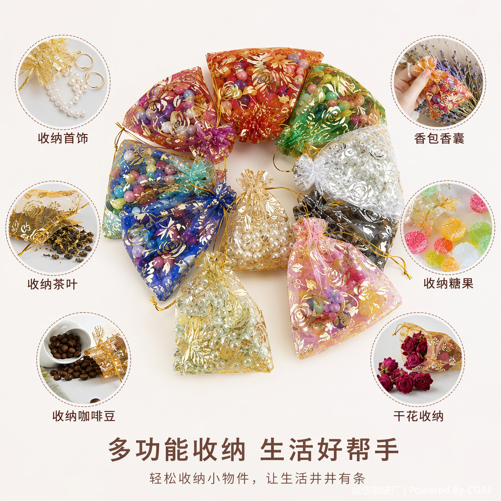 Shanshan Bag-making, organza silk scarf packaging bags, gauze bags, drawstring bags, cloth bags Shanshan Bag-making, organza silk scarf packaging bags, gauze bags, drawstring bags, cloth bags
