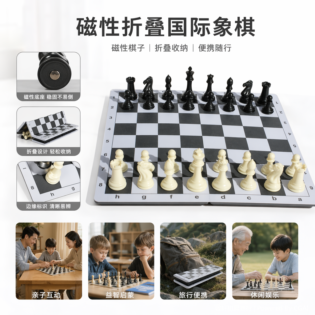 国际象棋围棋塑料棋具黑白棋盘与棋子定制