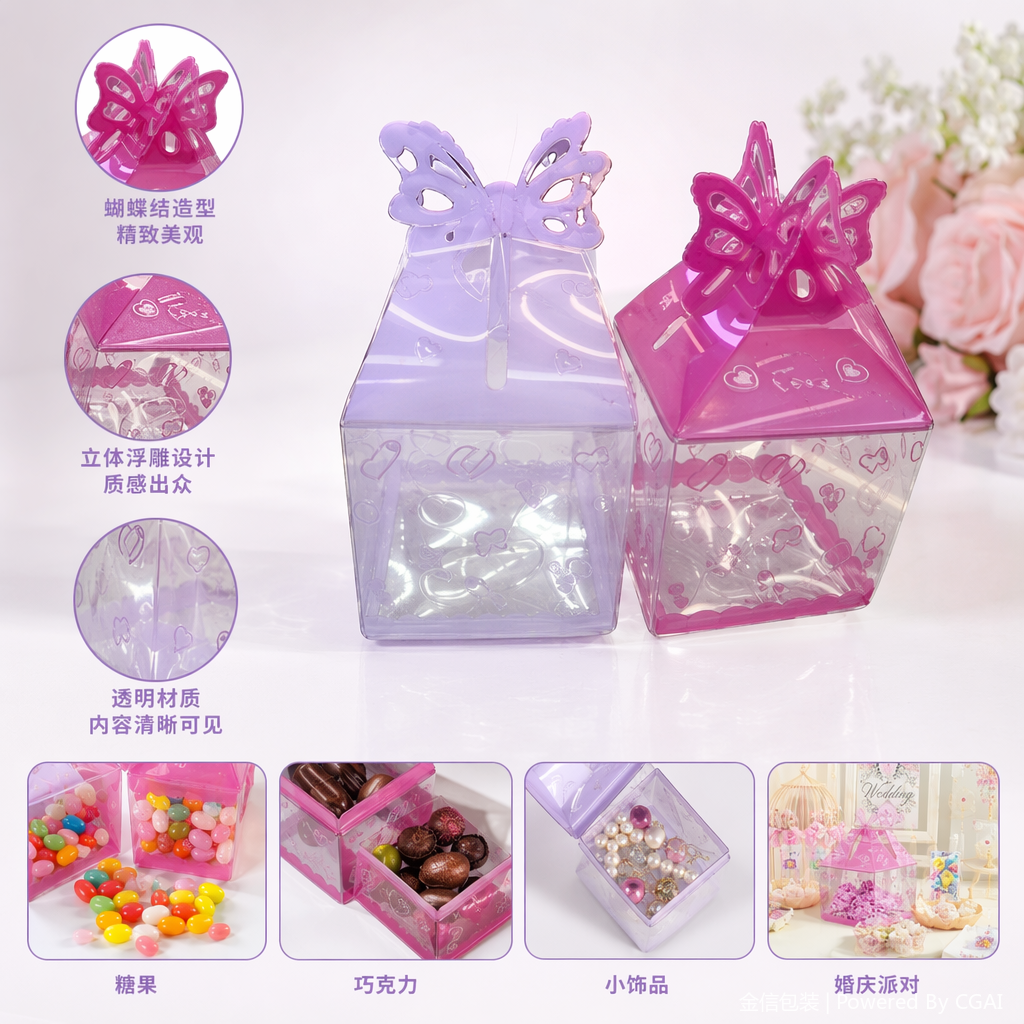 Mugwort hammer comb cooling Patch Baby Beauty Festival Gift box with transparent bow decoration