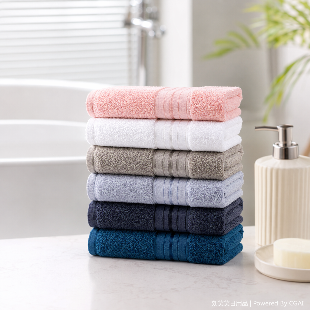 Colorful stacked ice-like sports towels, water-absorbing and quick-drying towels for hotels details Picture