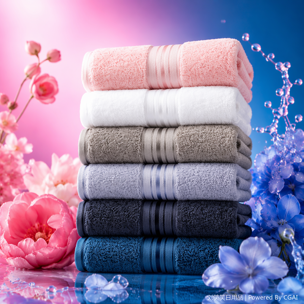 Colorful stacked ice-like sports towels, water-absorbing and quick-drying towels for hotels Specification image