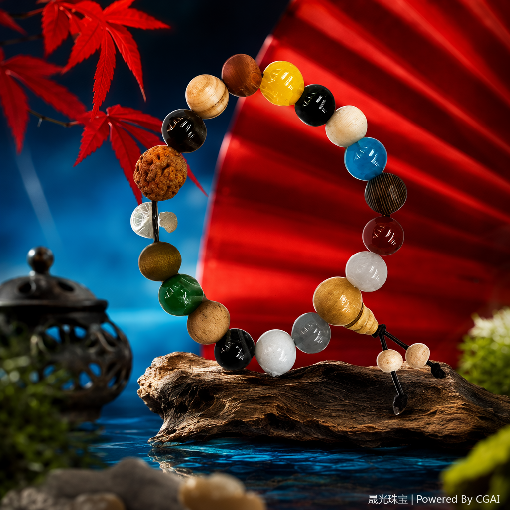 مادة طبية صينية تحتوي على كور زجاجية بلورية ملونة Specification image