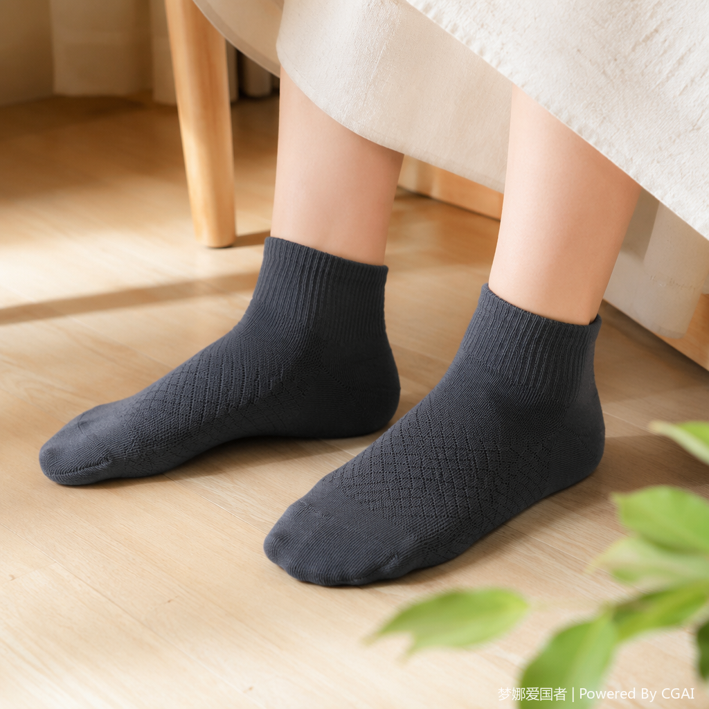 Dark grey invisible boat socks for boys, spring and summer cartoon short socks, disposable socks for men, versatile details Picture