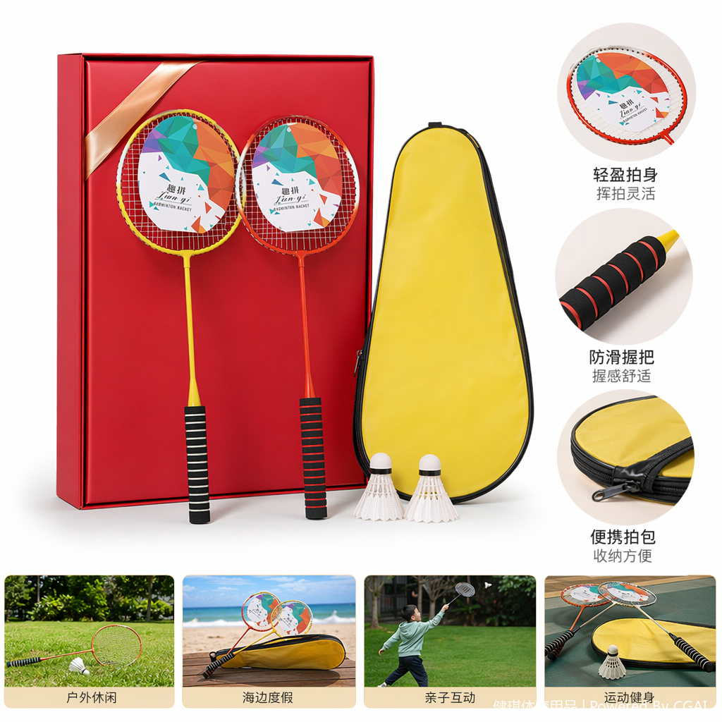 羽毛球拍 专业训练加厚碳素拍 250g 轻盈耐用 羽毛球装备145141209