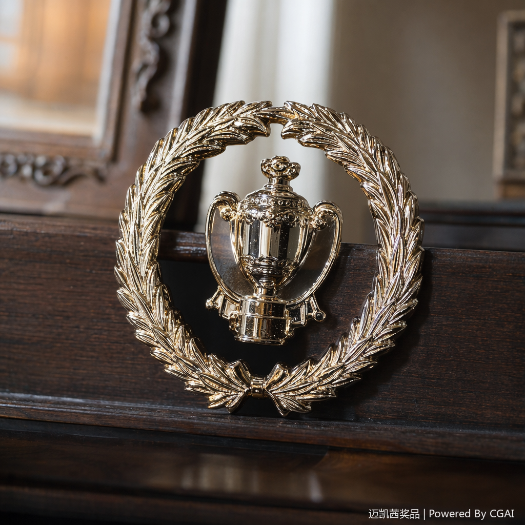 The golden olive branch encircling anime metal badge smacking badge machine is suitable details Picture