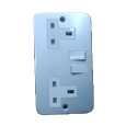 Double-hole USB power strip with protective cover but no wires Item Picture