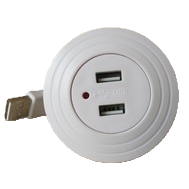 Ldnio white round digital USB charger plug Item Picture