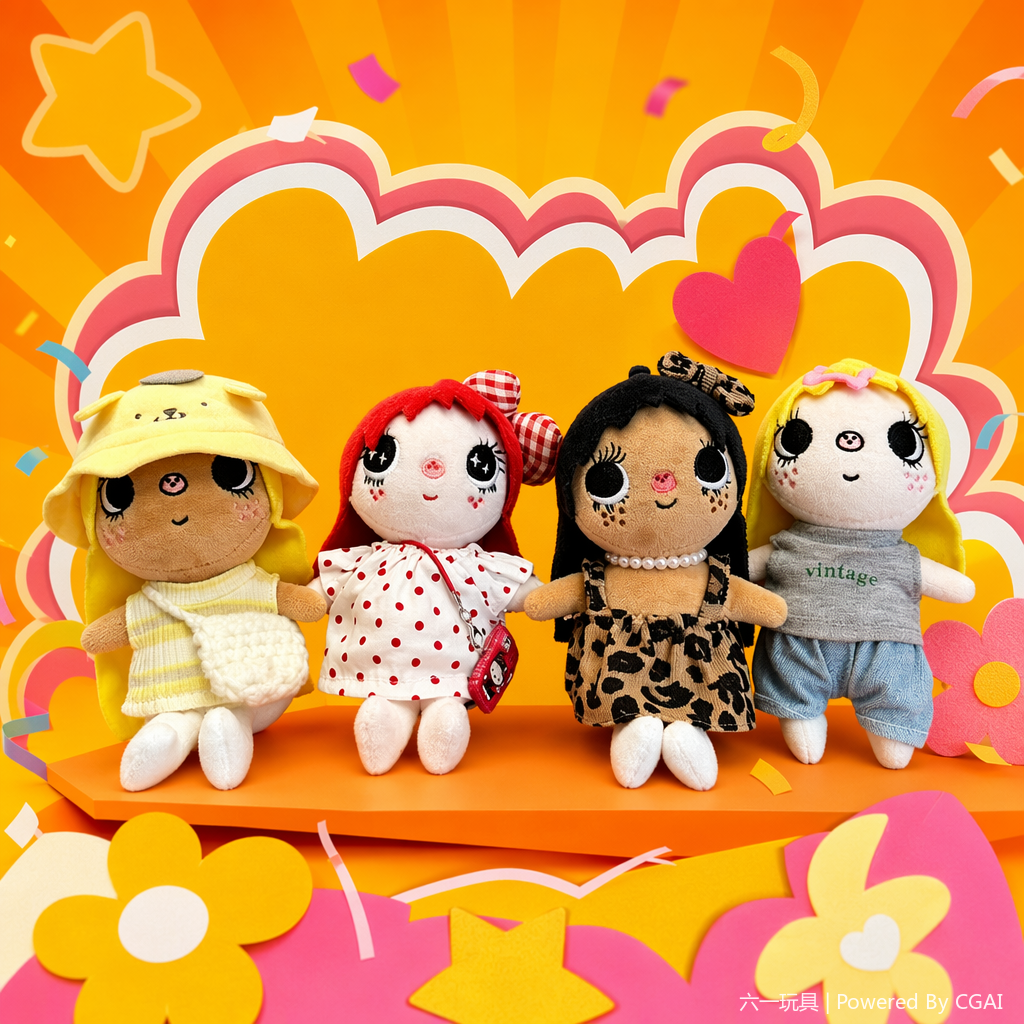 Japanese yuy plush toy pendants, cute cartoon anime LEEQEJ, wholesale of Yuy plush dolls, 1 Qixi Festival gifts, plush dolls, four plush toys, plush dolls Application Scenario