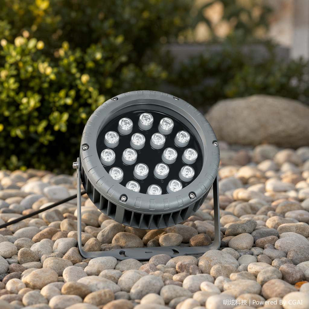Yaming Qiaotai Technology's grey LED floodlight, solar starry sky light, DC12V outdoor lighting details Picture