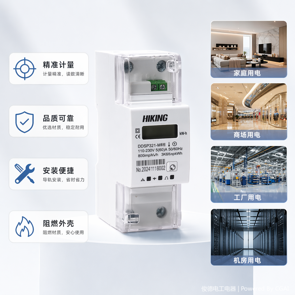 白色钳型表 电表专用高精度数字电流电压测量仪