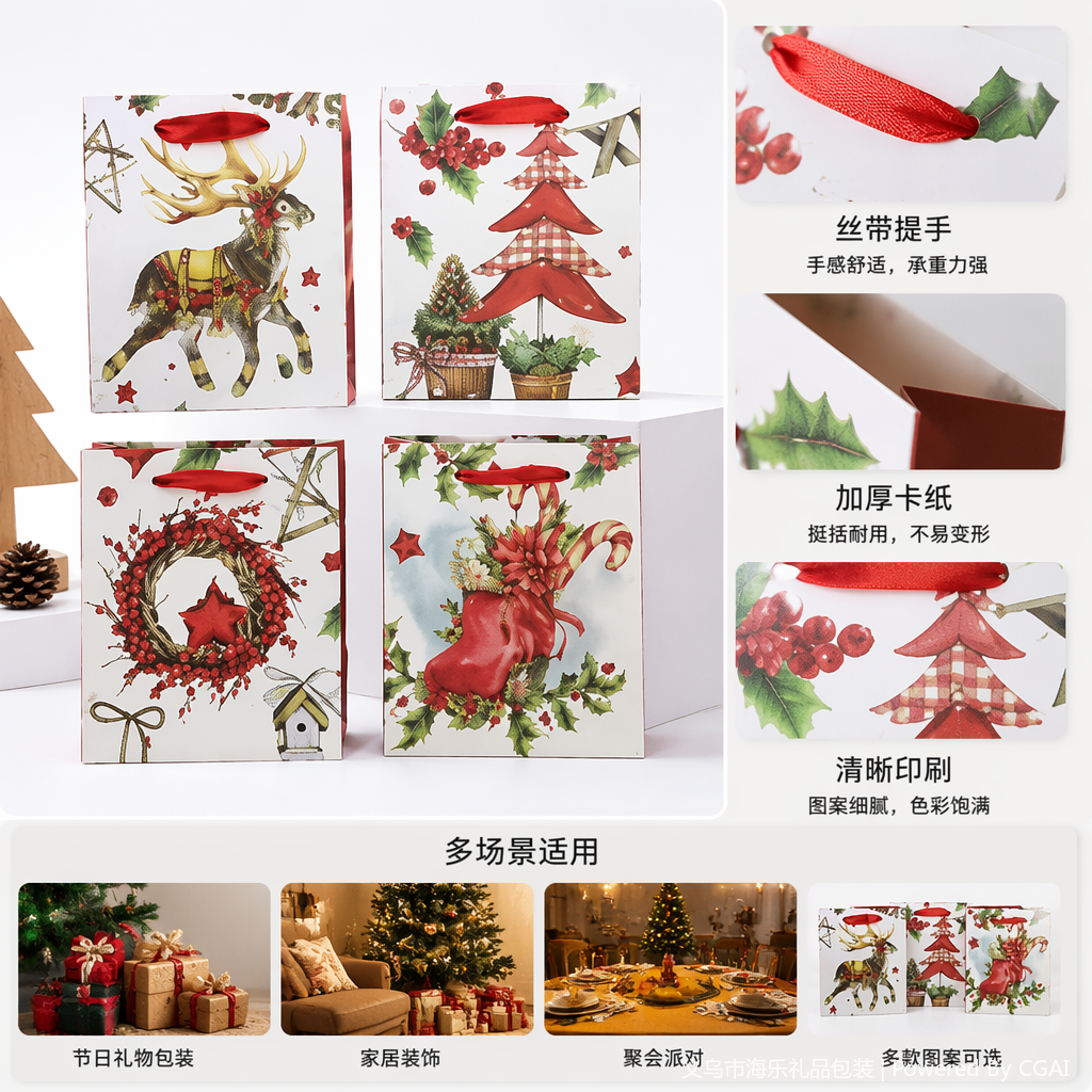 纸制礼盒手提外卖袋节日礼品包装纸跑步灯专用环保包装