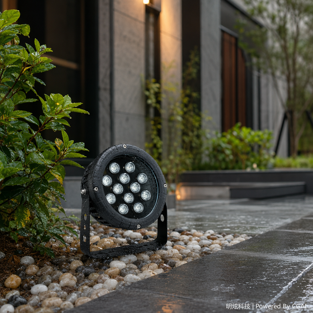 Yaming Qiaotai Technology Black LED solar starry Sky Floodlight DC details Picture