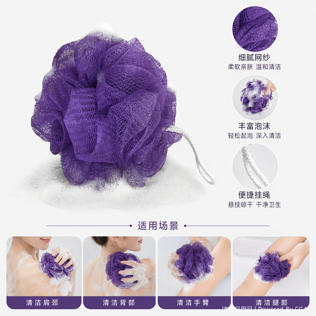 安宝笛紫色花瓣沐浴露88ml身体香氛喷雾洗发沐浴二合一