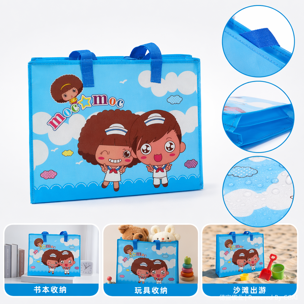 Extra-large laminated non-woven fabric handbags, non-woven fabric packaging bags, and eco-friendly shopping bags