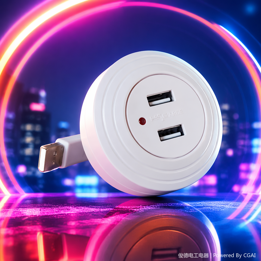 Ldnio white round digital USB charger plug Specification image