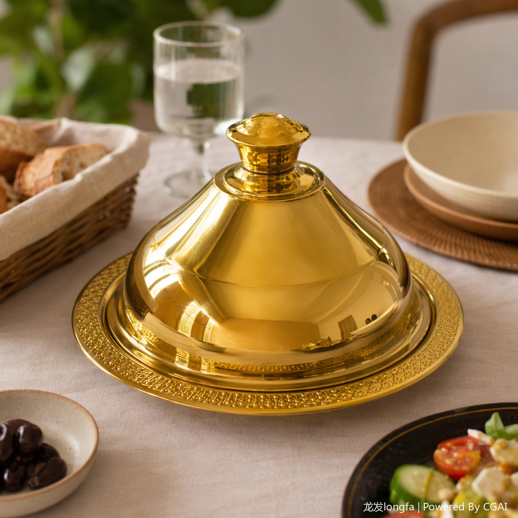Stainless steel gold simple pot, 36CM details Picture