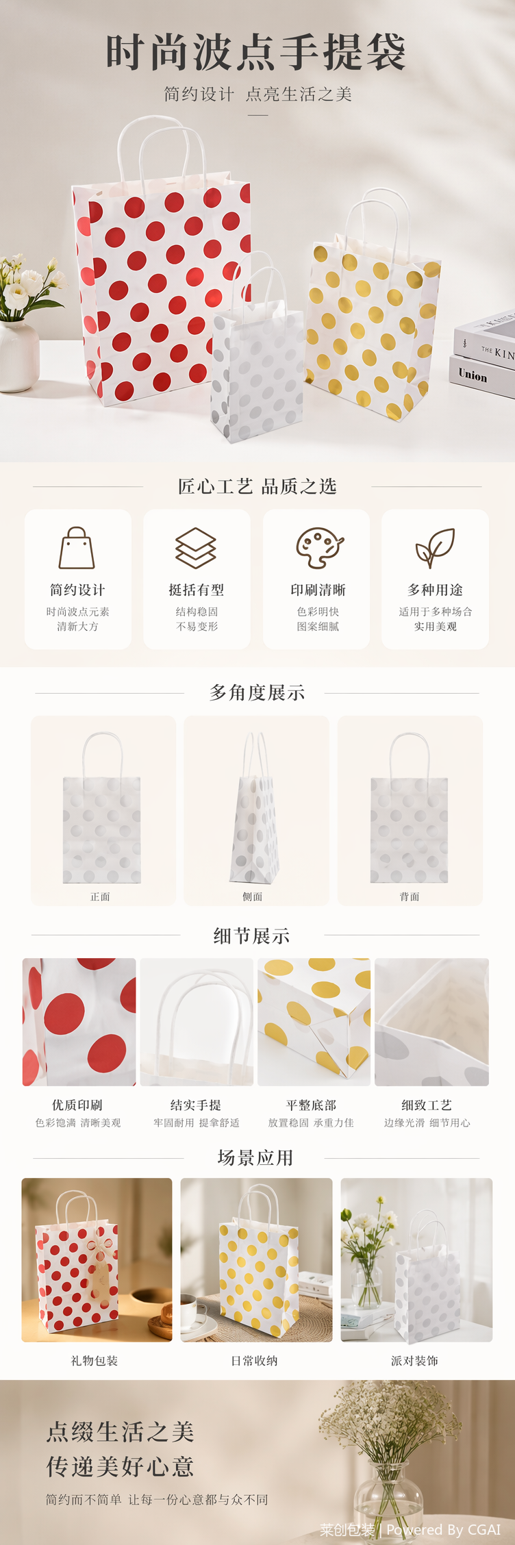 节日礼品包装纸手提外卖袋纸制礼盒跑步灯配套包装详情5
