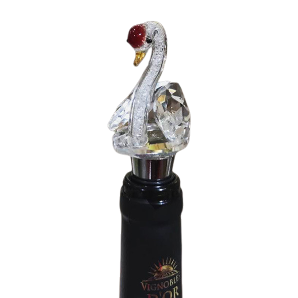 Senna Crystal Swan silicone wine bottle stopper set, universal for gourd-shaped wine sets Item Picture