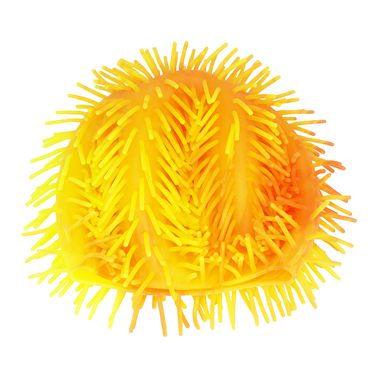 The TPR soft silicone headgear toy, the popular "Spiky Ball" headgear, is hilarious and colorful with long hair Item Picture