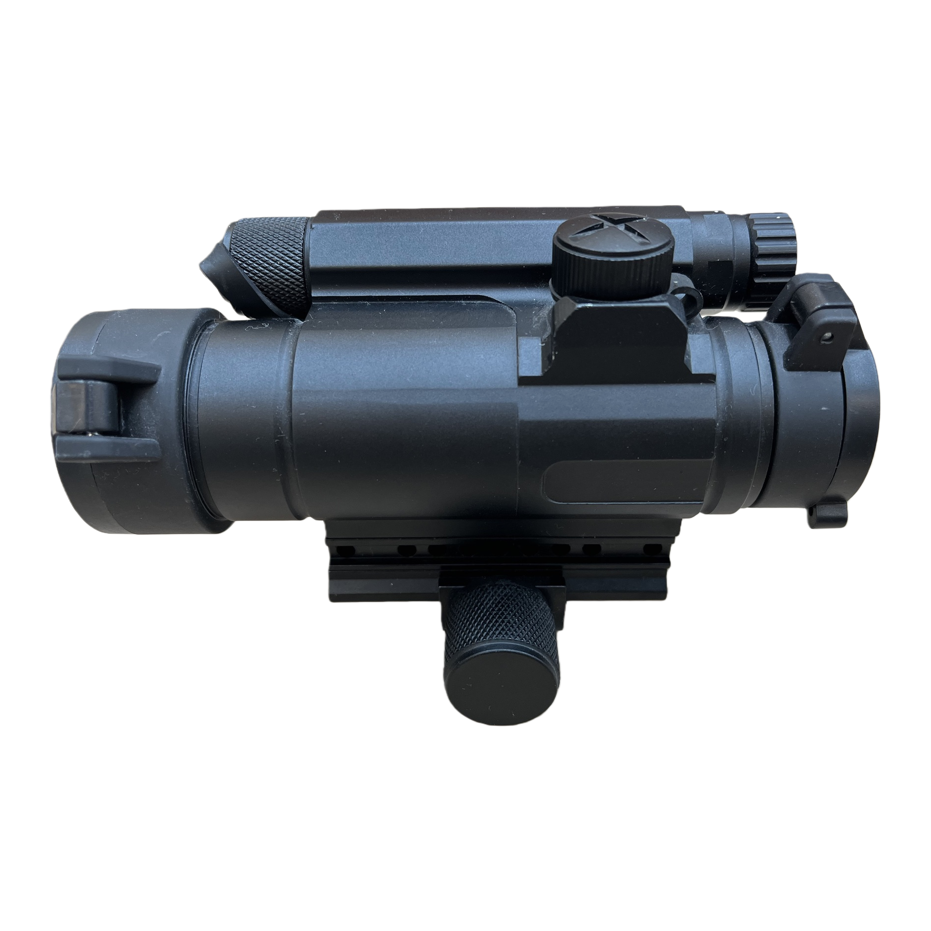 Black tactical scope and other package accessories Item Picture
