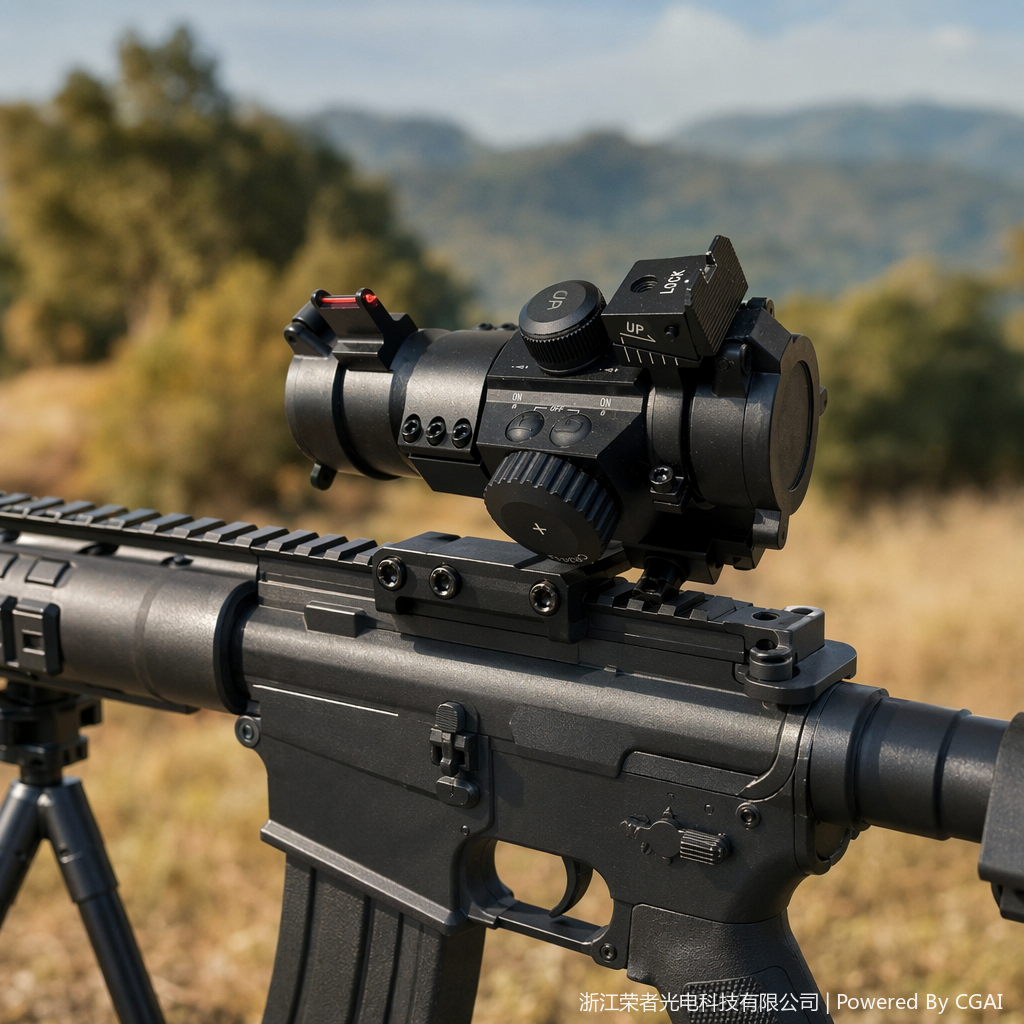 Free Tiger Black Red Dot Sight, waterproof and anti-fog, compatible tactical rail, all-metal material, holographic red dot outdoor shooting accessory, variable magnification 5413 details Picture