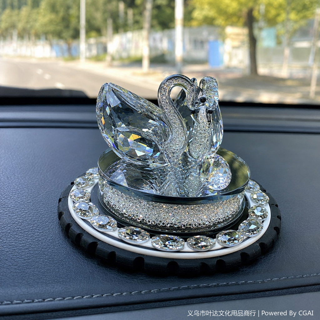 水晶天鹅装饰摆件 客厅卧室桌面摆设精致家居饰品 details Picture