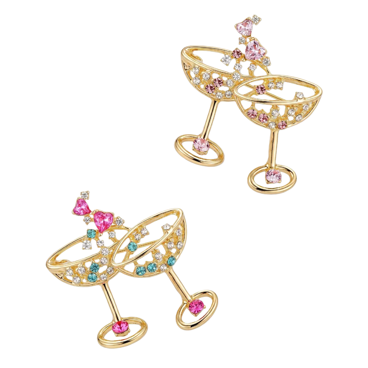 New fashionable and creative cocktail cup brooch, trendy women's sweater coat brooch accessory pin undefined