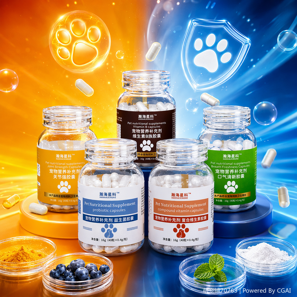 Canned pet probiotics, joint strength, nutritional supplement granules, soft granules, OEM, dog and cat pet nutritional supplement, calcium supplement health product factory, lecithin soft chewable tablets 154447476