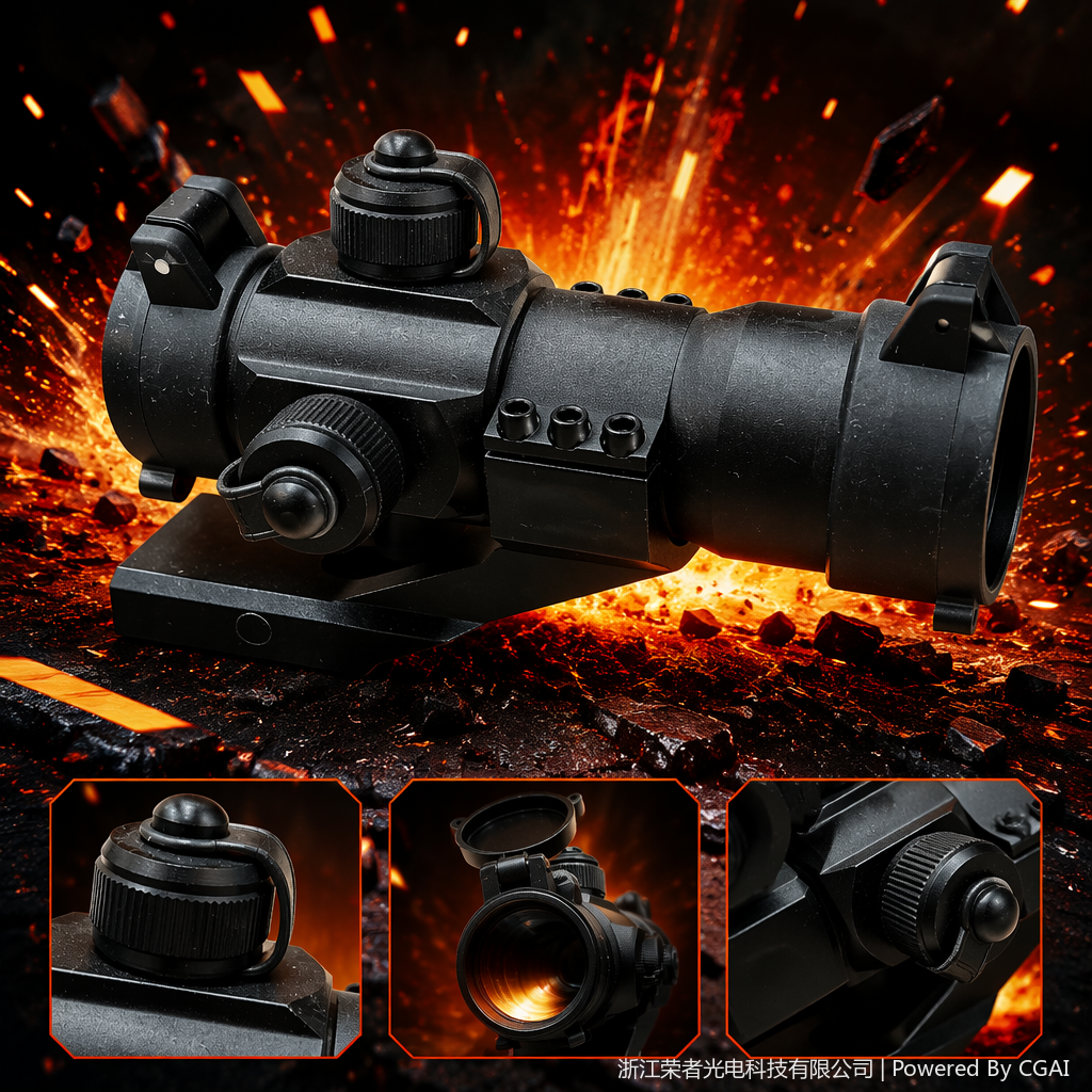 Free Tiger Black Red Dot Sight, waterproof and anti-fog, tactical rail, all-metal material, holographic Red dot outdoor shooting accessory 5380 Specification image