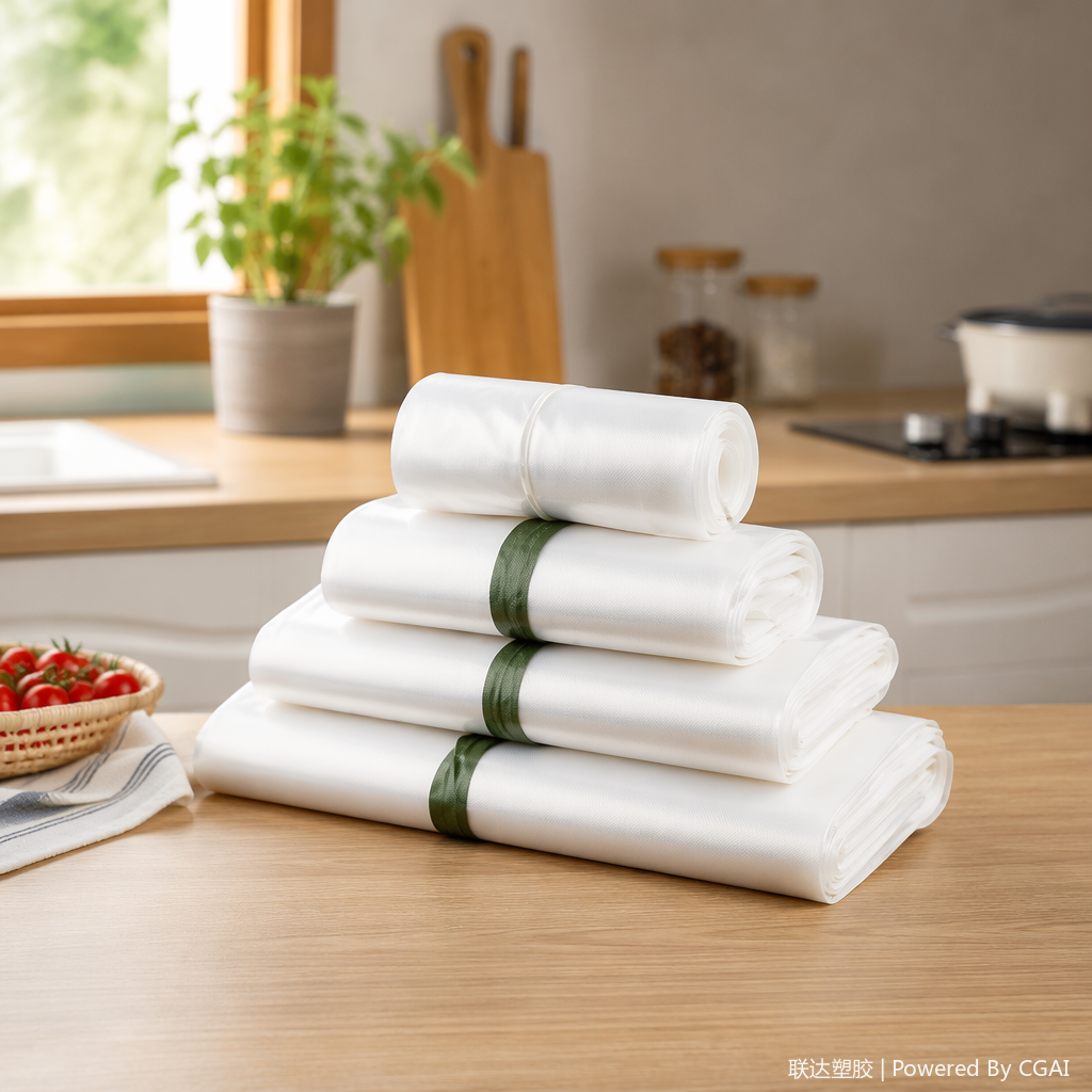 Other plastic film bags, food-grade sealed preservation bags, roll self-sealing bags, household kitchen storage bags details Picture