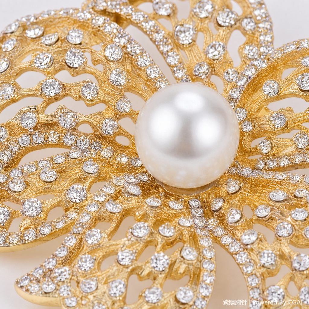 New retro water diamond note brooch, versatile and fashionable lapel pin brooch, unisex suit pin accessory 124800786 undefined