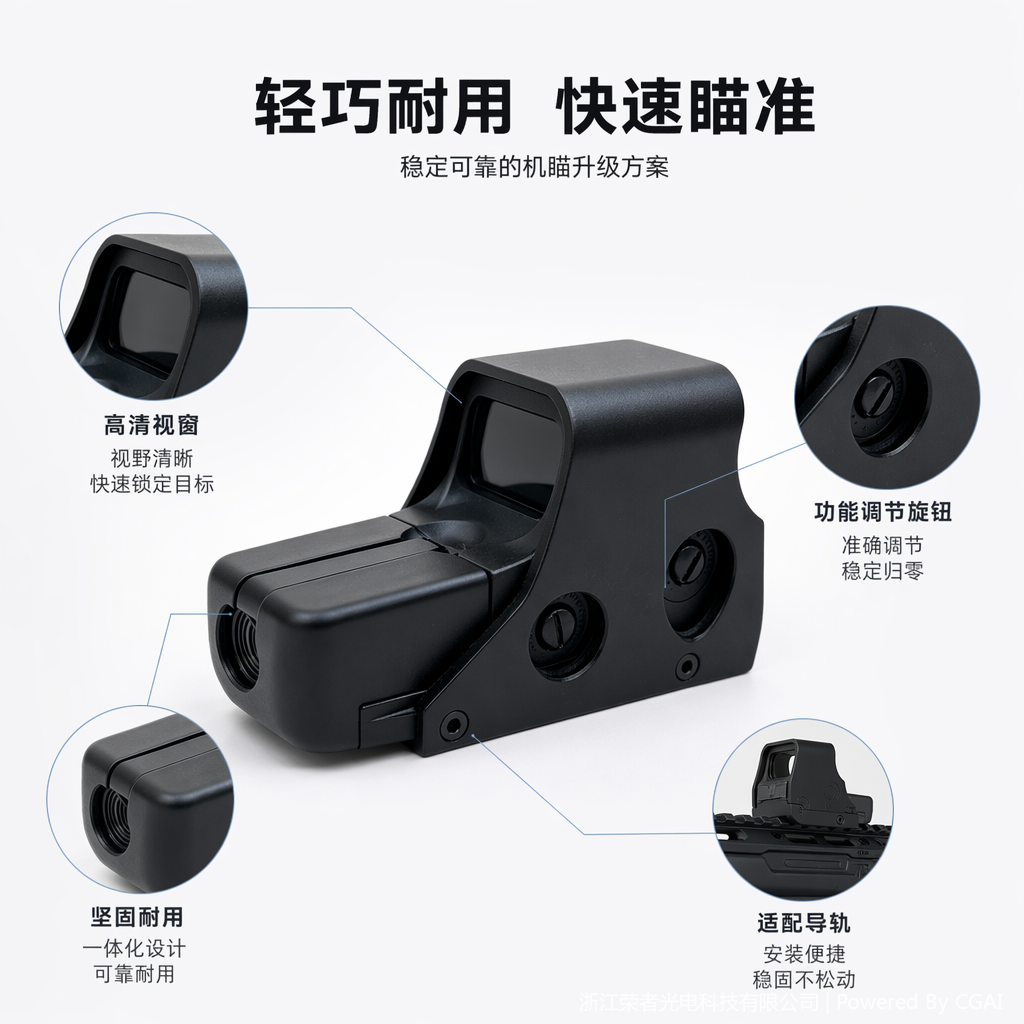 Free Tiger Holographic Red Dot Outdoor Daily Waterproof Metal Guide Rail Accessories 553