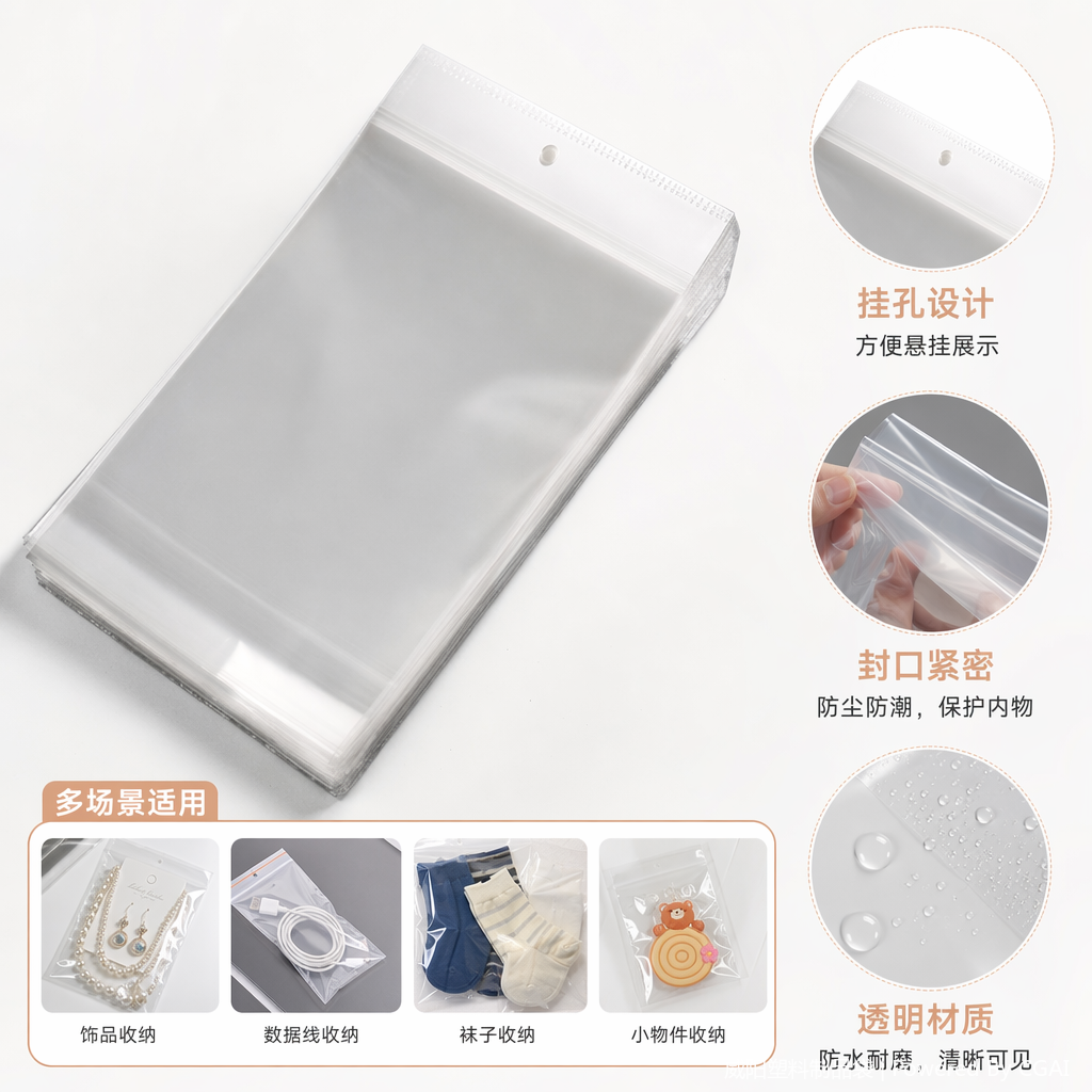 Transparent plastic film bags, food-grade sealed preservation bags made of other materials