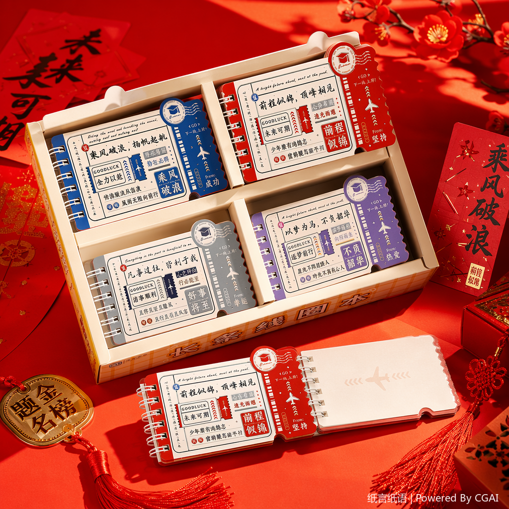 "Chasing Dreams and Sailing Long Bar Grid Coil Notebook Set Thickened soft coil Notebook. Specification image