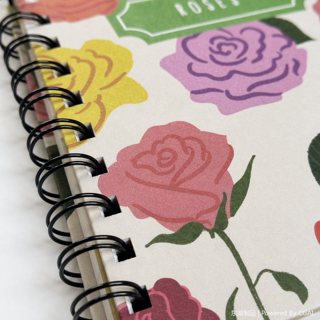 A6 rose-printed coil student notebook, high appearance level, ins style portable notepad Application Scenario