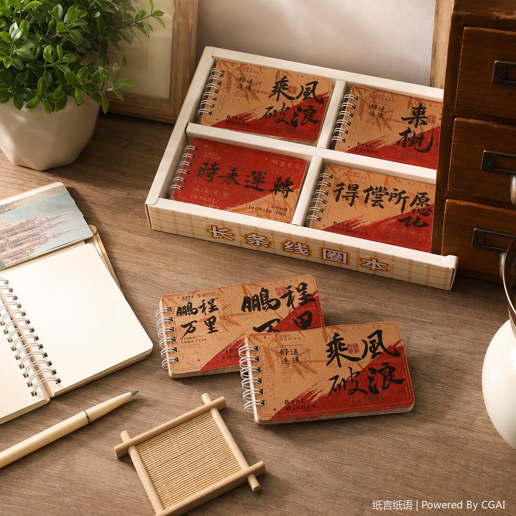 "Peng Cheng Wan Li retro Long strip Coil Book.