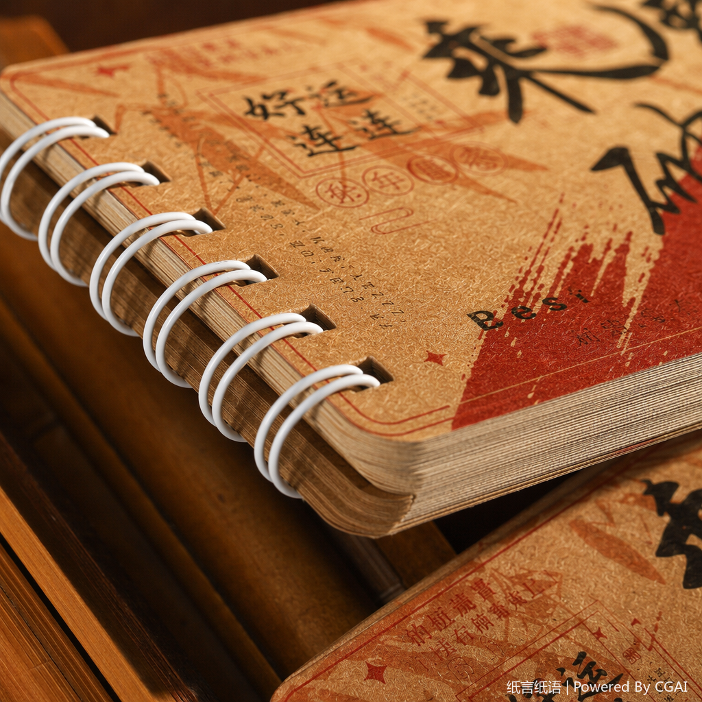 "Peng Cheng Wan Li retro Long strip Coil Book. Application Scenario