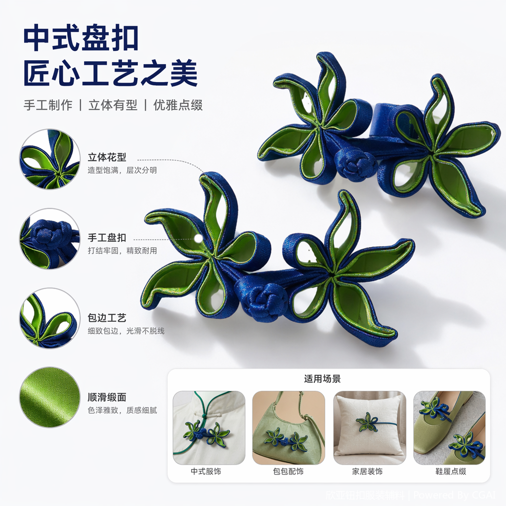 国潮旗袍盘扣民族风汉服唐装禾服中式服装装饰扣