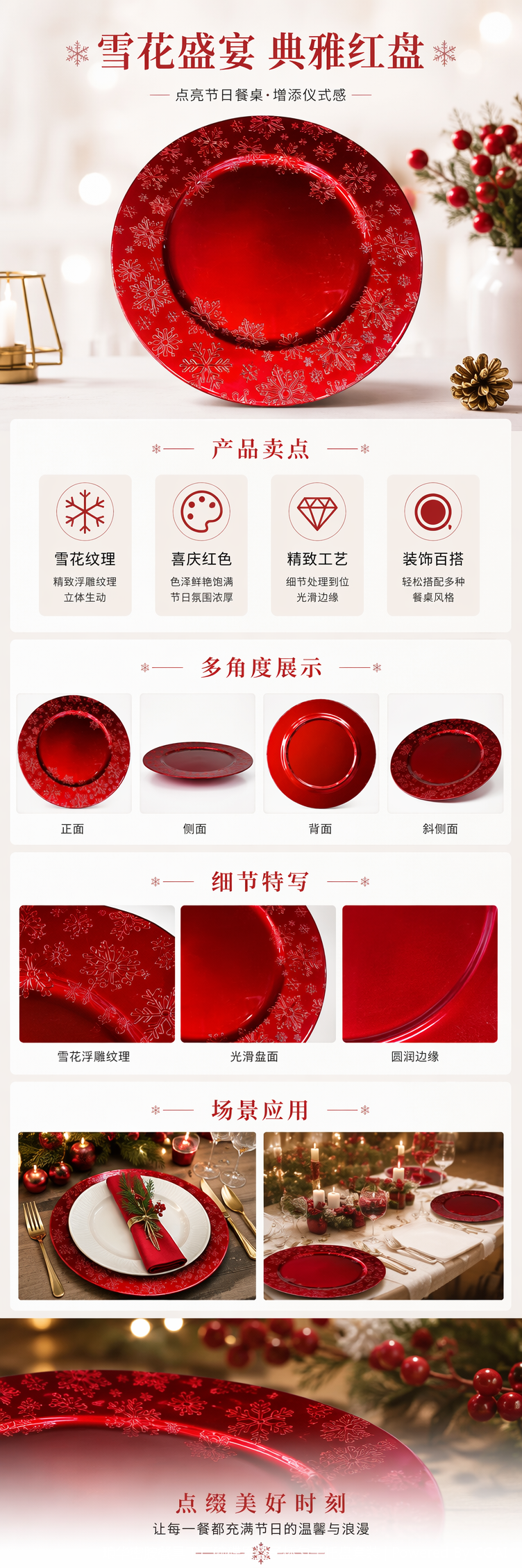 外贸工厂密胺PP塑料餐盘酒店商用垫盘定制跨境加工日用百货详情1