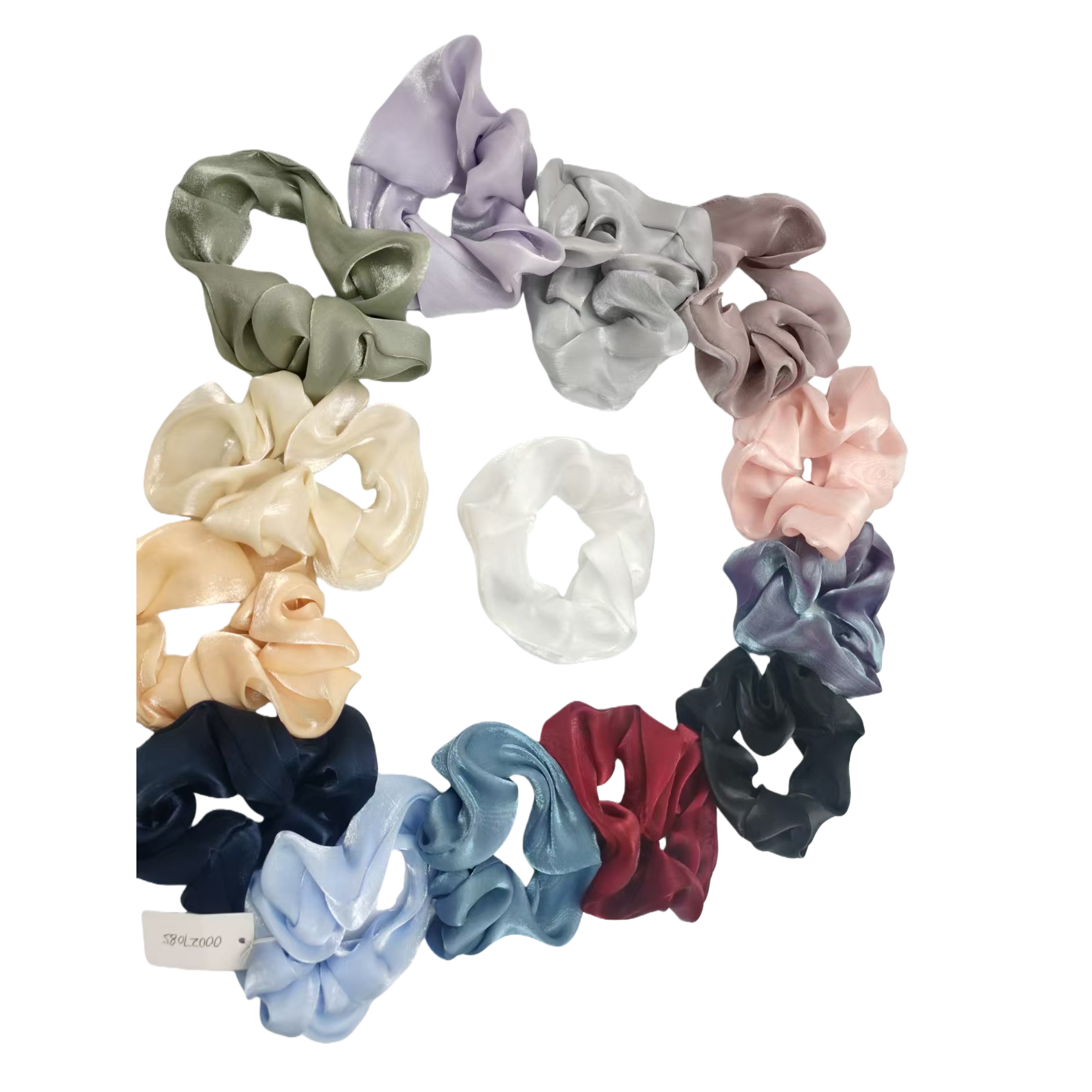 Color organza de seda intestino grueso rizo accesorios para el pelo accesorios Item Picture