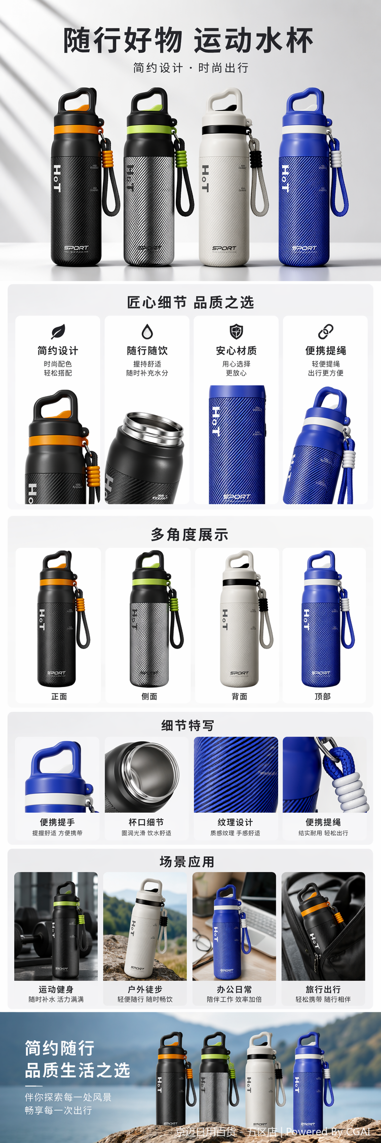 【CL】26Q3#货号 四色运动水杯世界杯款夏季大水壶跑步专用详情5