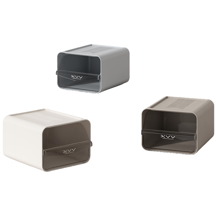 【CL】26Q2#6609 Grey Yake Lipin Dou Desktop Stationery Storage Box, multi-functional for storage and organization Item Picture